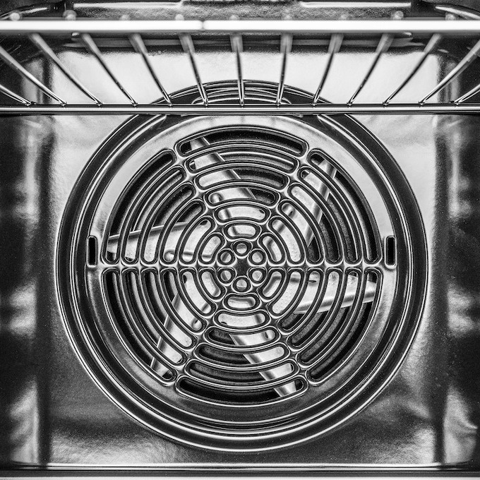 A stainless steel exhaust fan