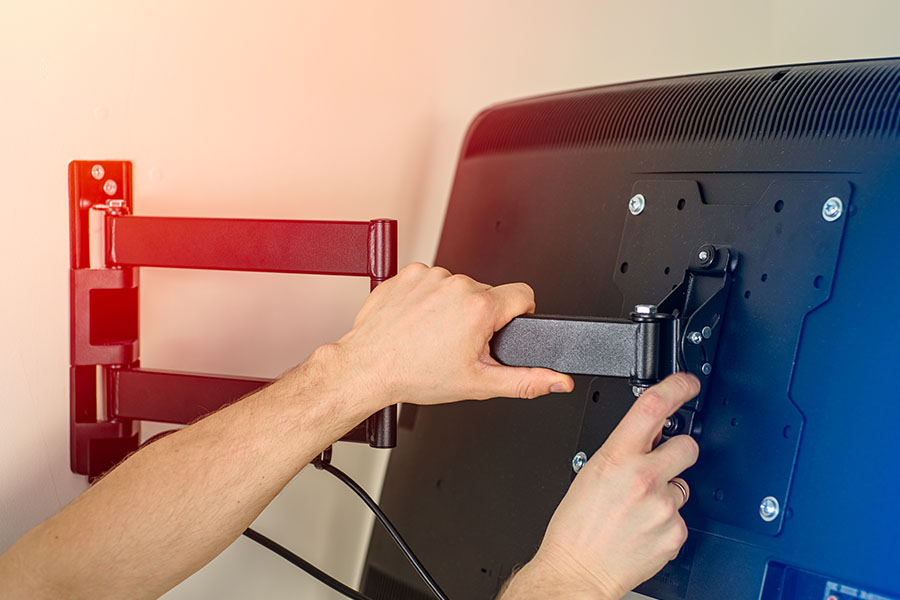 Ongoing TV wall mount installation